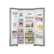 LG Water & Ice Dispenser | Total No Frost (Frost Free) | American Fridge Freezer | 635L | GSLA81PZLF | Shiny Steel, GSLA81PZLF