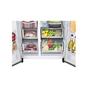 LG 635L American Style Fridge Freezer Shiny Steel Water & Ice Dispenser, GSLA81PZLF