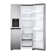 LG 635L American Style Fridge Freezer Shiny Steel Water & Ice Dispenser, GSLA81PZLF