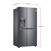 LG Water & Ice Dispenser | Total No Frost (Frost Free) | American Fridge Freezer | 635L | GSLD50DSXM | Dark Graphite, GSLD50DSXM