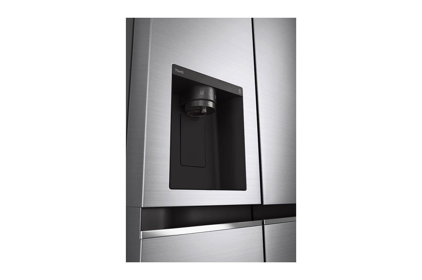 LG 635L American Style Fridge Freezer Shiny Steel Water & Ice Dispenser, GSLD80PZRF