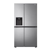  Front view of 635L UVNano™ American Style Fridge Freezer Shiny Steel (GSLD80PZRD)