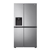 Front view of 635L American Fridge Freezer Shiny Steel - gsld81pzrf