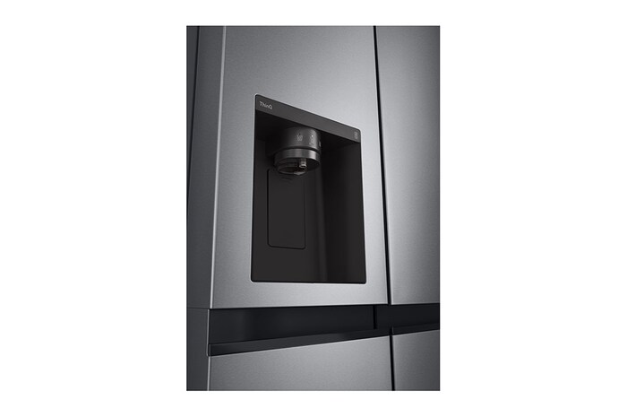 LG 635L American Style Fridge Freezer Water & Ice Dispenser, Dark Graphite, GSLV50DSXM