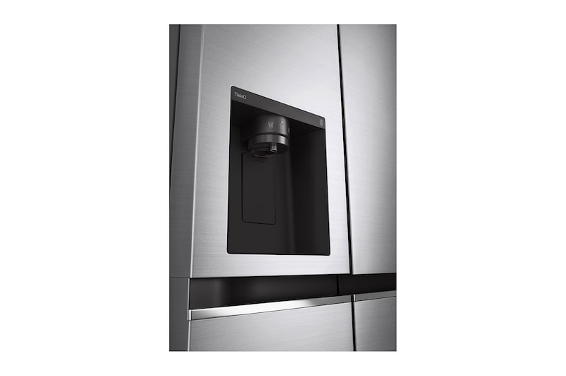 LG 635L Water & Ice Dispenser American Fridge Freezer, Shiny Steel, GSLV70PZTF