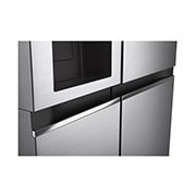 LG 635L Water & Ice Dispenser American Fridge Freezer, Shiny Steel, GSLV70PZTF