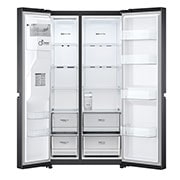 LG 635L American Style Fridge Freezer Matte Black Water & Ice Dispenser, GSLV71MCTF