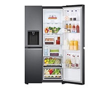 LG 635L American Style Fridge Freezer Matte Black Water & Ice Dispenser, GSLV71MCTF