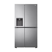 Front view of 635L American Style Fridge Freezer Shiny Steel (GSLV71PZTF)