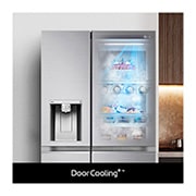 LG 635L American Style Fridge Freezer Shiny Steel Water & Ice Dispenser, GSLV91PZAE