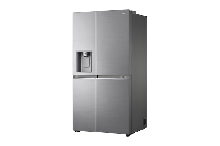 LG 635L American Style Fridge Freezer Water & Ice Dispenser, Shiny Steel, GSLV91PZAE
