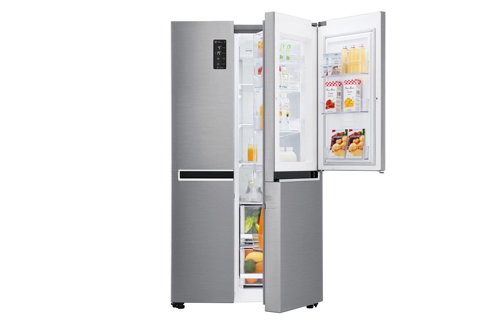 Front view of Smart Refrigerator with Door-in-Door and Inverter Linear Compressor  GSM760PZXZ