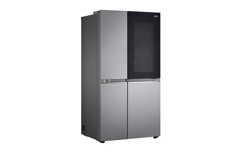 LG 655L InstaView™ American Style Fridge Freezer Total No Frost, Shiny Steel, GSQV90PZAE