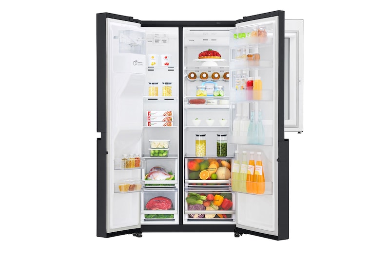 LG InstaView Door-in-Door™ GSX960MCVZ American style Fridge Freezer , 601L, Matte Black -F, GSX960MCVZ
