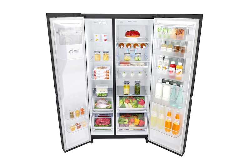 LG InstaView Door-in-Door™ GSX960MCVZ American style Fridge Freezer , 601L, Matte Black -F, GSX960MCVZ