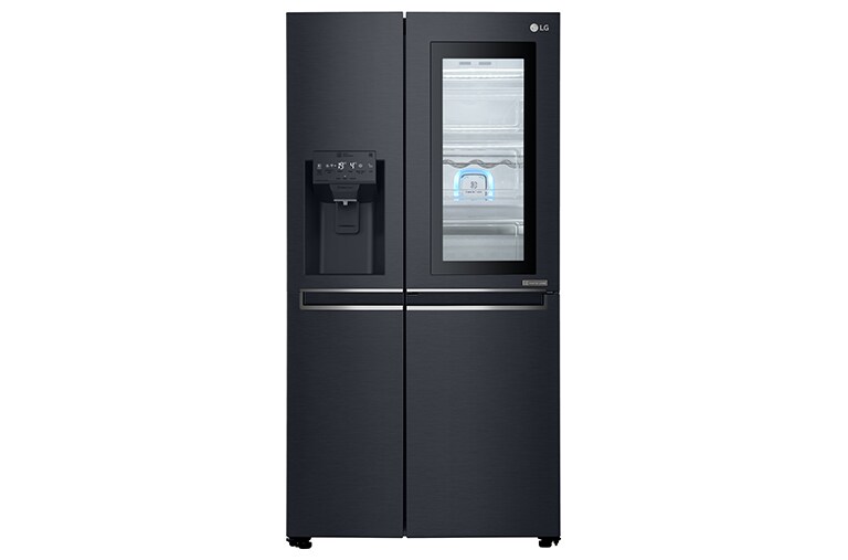 LG InstaView™ Door-in-Door® GSX960MTAZ American Style Fridge Freezer Matte Black, GSX960MTAZ