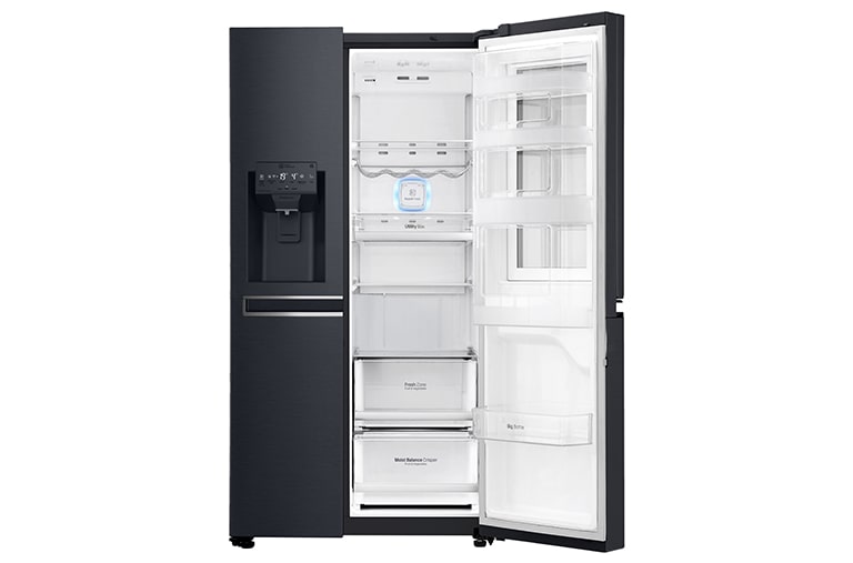 LG InstaView™ Door-in-Door® GSX960MTAZ American Style Fridge Freezer Matte Black, GSX960MTAZ