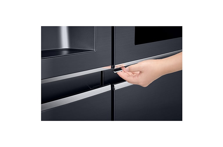 LG InstaView™ Door-in-Door® GSX960MTAZ American Style Fridge Freezer Matte Black, GSX960MTAZ