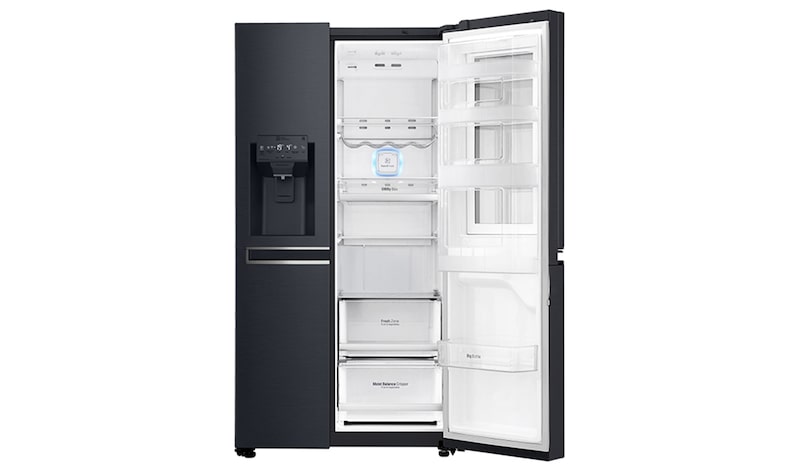 LG InstaView™ Door-in-Door® GSX960MTAZ American Style Fridge Freezer Matte Black, GSX960MTAZ