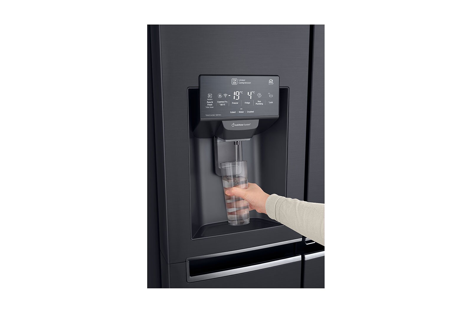 LG InstaView Door-in-Door™ GSX961MCVZ American style Fridge Freezer, 601L, Matte Black -F, GSX961MCVZ