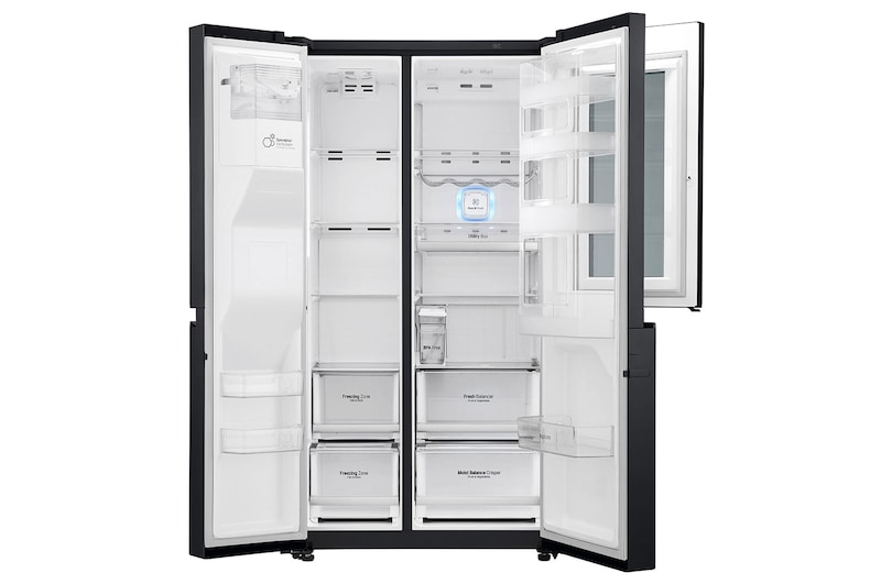 LG InstaView™ Door-in-Door® GSX961MTAZ American Style Fridge Freezer Matte Black, GSX961MTAZ