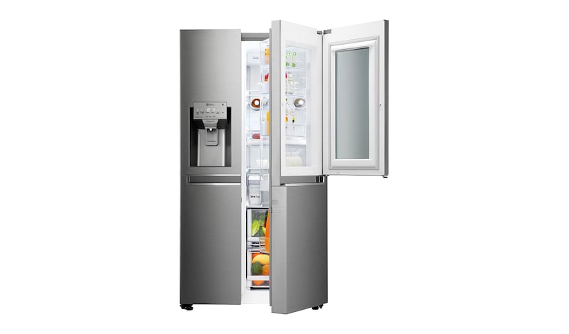 LG F Energy Rated InstaView Door-in-Door Smart Refrigerator with Non-Plumbed Water, GSX961NSAZ