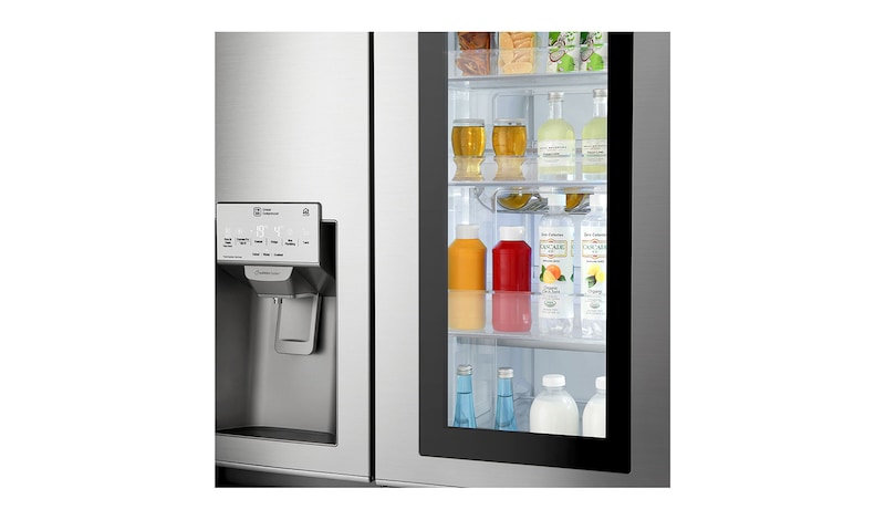 LG F Energy Rated InstaView Door-in-Door Smart Refrigerator with Non-Plumbed Water, GSX961NSAZ