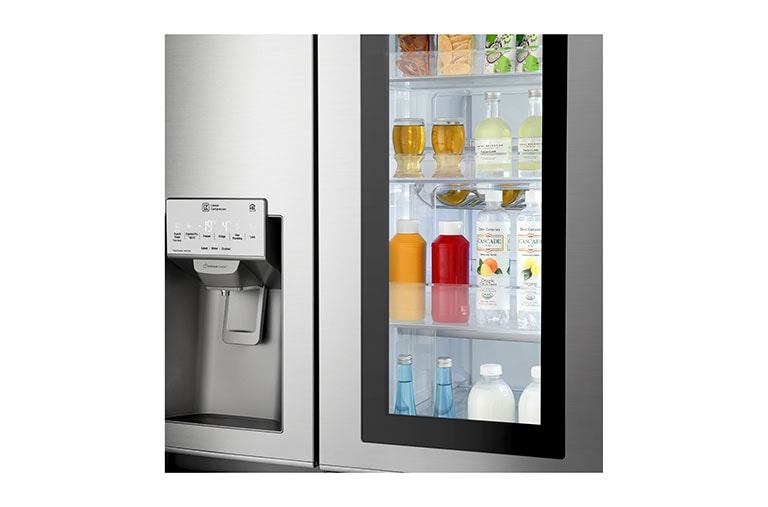LG F Energy Rated InstaView Door-in-Door Smart Refrigerator with Non-Plumbed Water, GSX961NSAZ