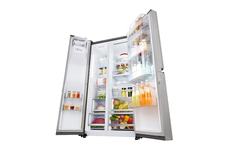 LG InstaView Door-in-Door™ GSX961NSVZ American style Fridge Freezer, 625L, Premium Steel -F, GSX961NSVZ