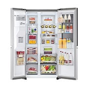 LG InstaView Door-in-Door | GSXV90BSAE | American Style Fridge Freezer | 635L | WiFi connected | Stainless Steel, GSXV90BSAE