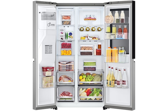 front open with food stored