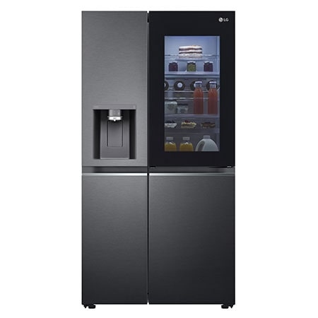 LG InstaView 635L Black Fridge Freezer - GSXV90MCAE