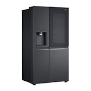 LG 635L InstaView™ American Style Fridge Freezer Matte Black Total No Frost, GSXV90MCAE