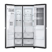 LG InstaView Door-in-Door | GSXV90MCAE | American Style Fridge Freezer | 635L | WiFi connected | Matte Black, GSXV90MCAE