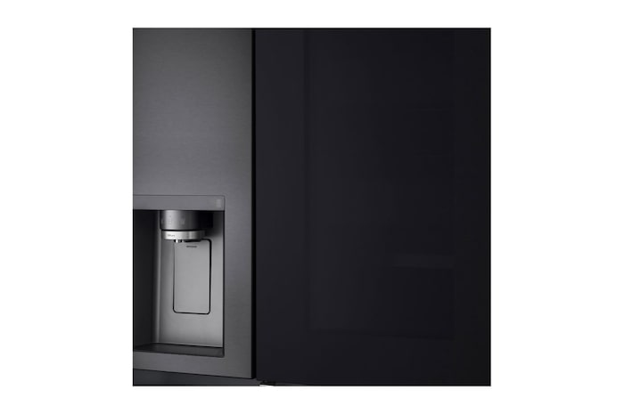 LG 635L InstaView™ American Style Fridge Freezer Matte Black Total No Frost, GSXV90MCDE