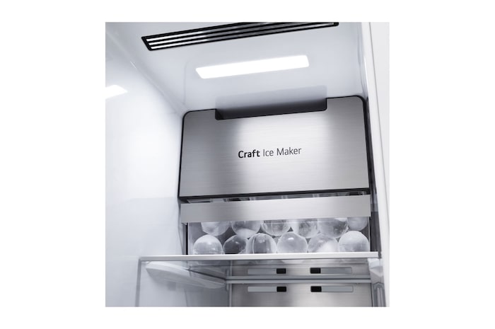 LG 635L InstaView™ American Style Fridge Freezer Matte Black Total No Frost, GSXV90MCDE