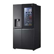 LG 635L InstaView™ American Style Fridge Freezer Matte Black Total No Frost, GSXV90MCDE