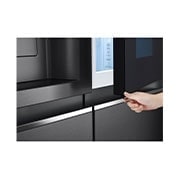 LG 635L InstaView™ American Style Fridge Freezer Matte Black Total No Frost, GSXV90MCDE