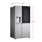 LG InstaView Door-in-Door | GSXV91BSAE | American Style Fridge Freezer | 635L | WiFi Connected | Stainless Steel, GSXV91BSAE