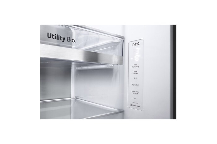 LG 635L InstaView™ American Style Fridge Freezer Stainless Steel Total No Frost, GSXV91BSAE