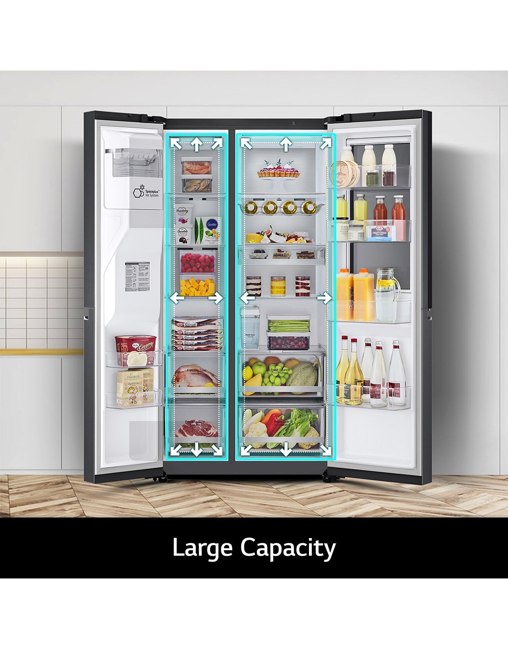 InstaView American Fridge Freezer GSXV91MCAE LG UK