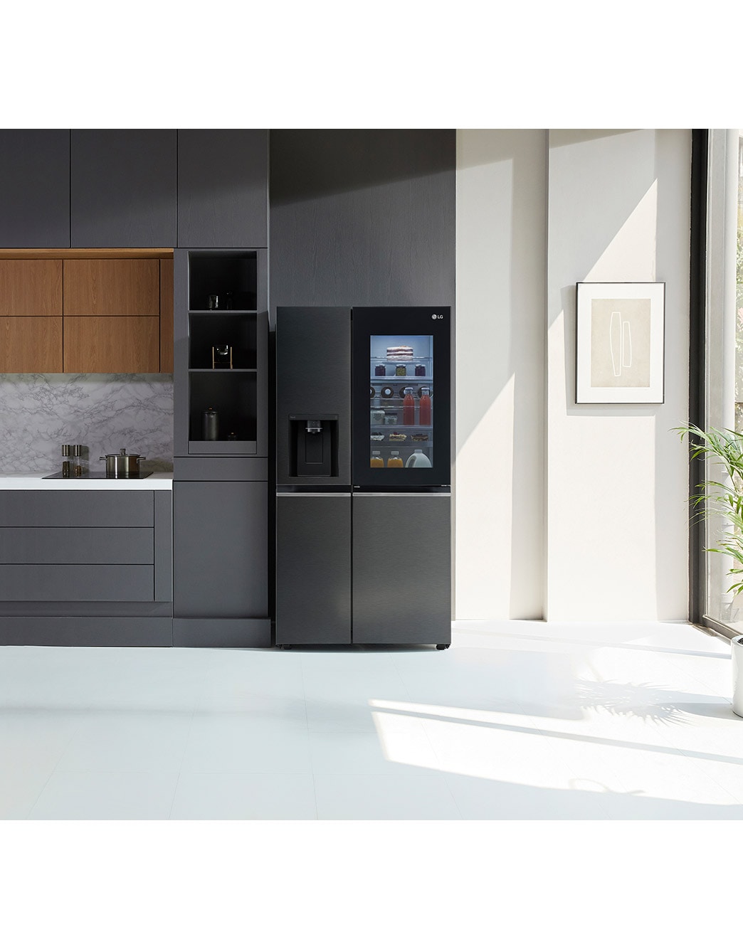 635L InstaView™ American Fridge Freezer GSXV91MCAE LG UK