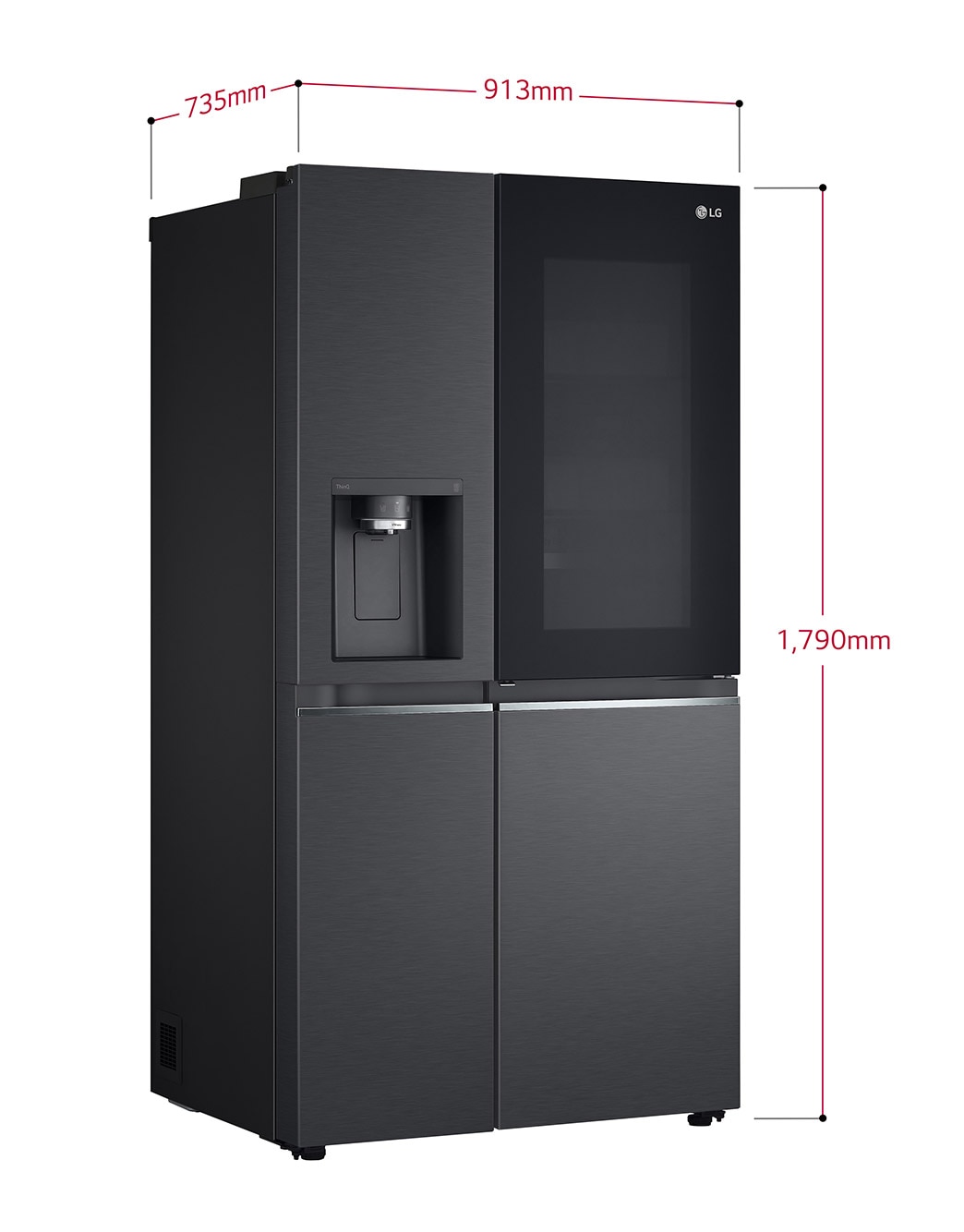 635L InstaView™ American Fridge Freezer GSXV91MCAE LG UK