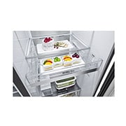 LG InstaView Door-in-Door | GSXV91MCAE | American Style Fridge Freezer | 635L | WiFi Connected | Matte Black, GSXV91MCAE