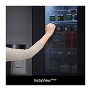 LG InstaView Door-in-Door | GSXV91MCAE | American Style Fridge Freezer | 635L | WiFi Connected | Matte Black, GSXV91MCAE