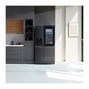 LG InstaView Door-in-Door | GSXV91MCAE | American Style Fridge Freezer | 635L | WiFi Connected | Matte Black, GSXV91MCAE