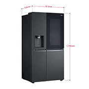 LG InstaView Door-in-Door | GSXV91MCAE | American Style Fridge Freezer | 635L | WiFi Connected | Matte Black, GSXV91MCAE