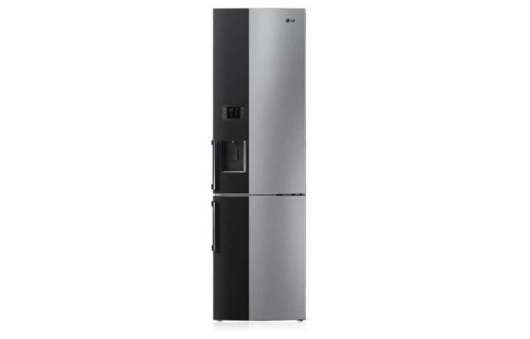 Front view of Combination Refrigerator/Freezer (Gross Capacity 423 Litres; Brushed Steel) GB7143A2PW1