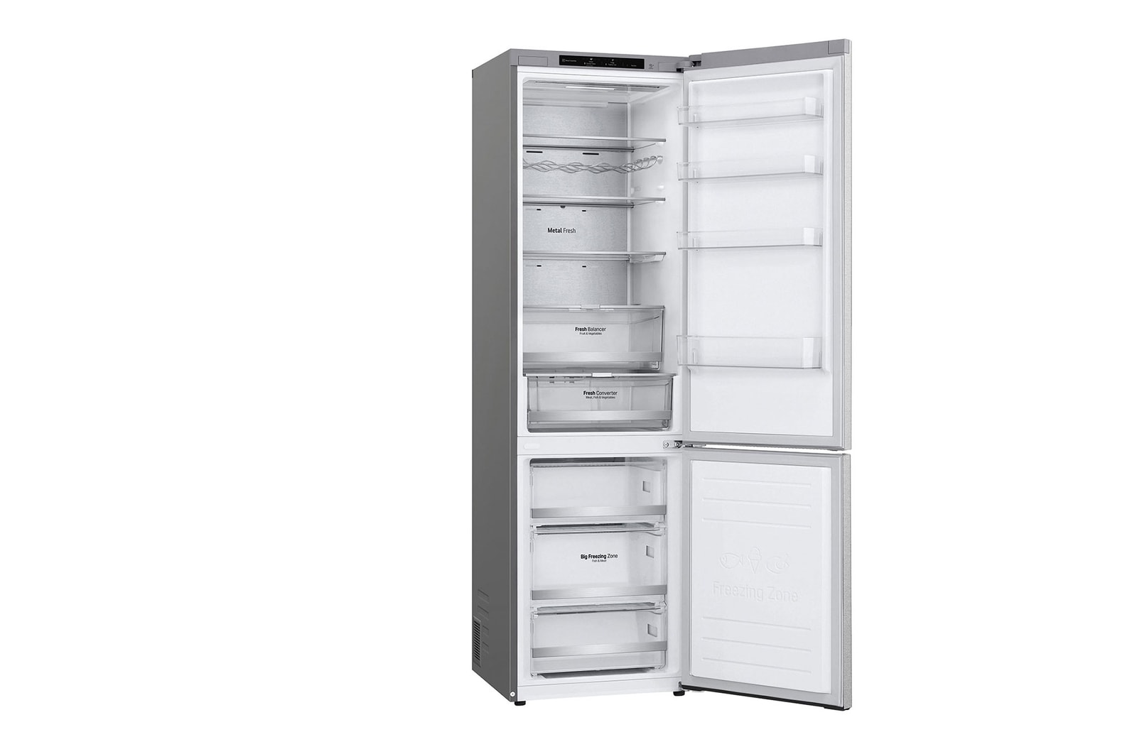 Side view door open without food