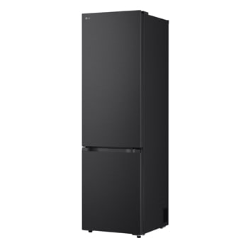 LG bottom freezer  front side view showing exterior design